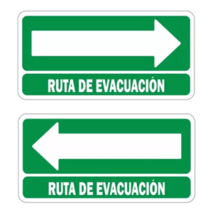 SEÑAL RUTA EVACUACION DERECHA-IZQUIERDA